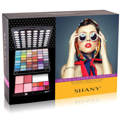 Glamour Girl Professional Makeup Kit: Comprehensive Eyeshadow Palette with Blushes, Lipsticks, Lip Gloss, Makeup Mirror, Cosmetics Applicators, and Premium Gift Packaging