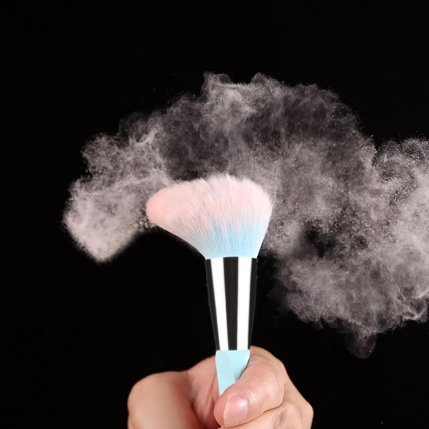 18-Piece Pink and Blue Gradient Makeup Brush and Sponge Set, Soft Synthetic Fibers, Ideal for Beginners and Professionals, Perfect for Valentine's Day and Christmas Gifts