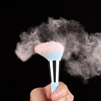 18-Piece Pink and Blue Gradient Makeup Brush and Sponge Set, Soft Synthetic Fibers, Ideal for Beginners and Professionals, Perfect for Valentine's Day and Christmas Gifts