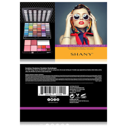 Glamour Girl Professional Makeup Kit: Comprehensive Eyeshadow Palette with Blushes, Lipsticks, Lip Gloss, Makeup Mirror, Cosmetics Applicators, and Premium Gift Packaging