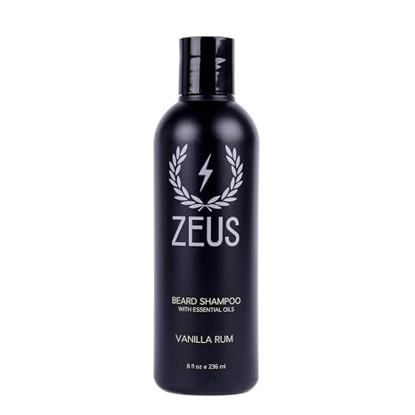 Beard Shampoo Wash for Men with Natural Oils - 8 Fl Oz Sandalwood Formula | Cleansing and Moisturizing Beard Wash with Green Tea and Chamomile for Healthier, Softer, Flake-Free Beard Growth - Made in USA