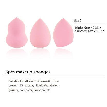 18-Piece Pink and Blue Gradient Makeup Brush and Sponge Set, Soft Synthetic Fibers, Ideal for Beginners and Professionals, Perfect for Valentine's Day and Christmas Gifts
