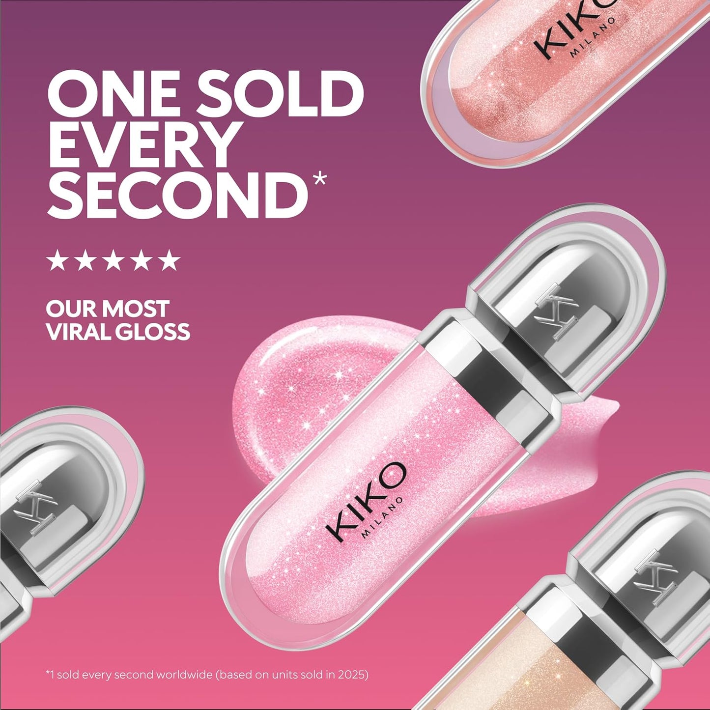 KIKO Milano 3D Hydra Lip Gloss - High Shine, Hydrating, Plumping, Non-Sticky Moisturizer for Lips