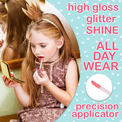 L.O.L. Surprise 7-Pack Lip Gloss Set for Girls | Non-Toxic Kids Makeup Featuring L.O.L. Characters