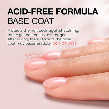 Nutrition Base Coat Soak-Off UV/LED Hema-Free Cruelty-Free Vegan Gel Nail Polish