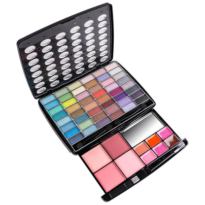 Glamour Girl Professional Makeup Kit: Comprehensive Eyeshadow Palette with Blushes, Lipsticks, Lip Gloss, Makeup Mirror, Cosmetics Applicators, and Premium Gift Packaging
